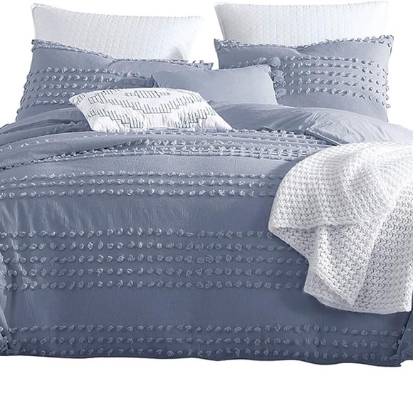 Swift Home Magnificent Marilla Dot 5 Piece Comforter Set, Full/Queen - Faded Den - Picture 5 of 6